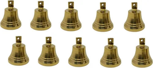 Miniatura 9 de Wonderlist Handicrafts Campanas pequeñas de latón indio para decoración de puerta del hogar, manualidades, campanas, decoración de Navidad, campanas