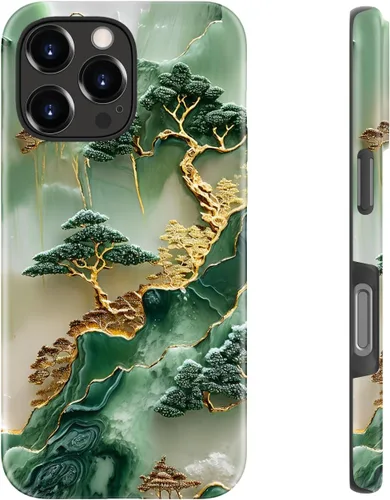 Miniatura 130 de LUHOURI Funda para iPhone 12 Mini, compatible con carga inalámbrica, doble capa, interior de silicona suave + carcasa exterior dura, bonito diseño