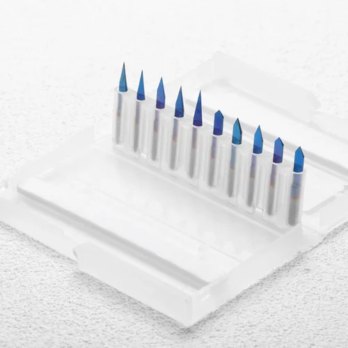 Miniatura 6 de Genmitsu 10 piezas de brocas de enrutador CNC con ranura en V de 1/8" de vástago, juego de 10/15/20/25/30/40/45/60/90 grados, broca cónica V Nano