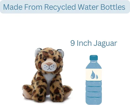 Miniatura 3 de The Petting Zoo Jaguar - Animal de peluche, regalos para niños, animales salvajes del zoológico Onez, juguete de peluche Jaguar de 9 pulgadas