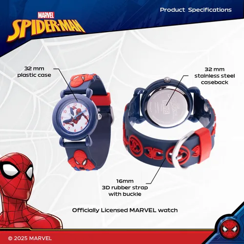 Miniatura 3 de Marvel Spiderman Watch for Kids - Spiderman Watch Boys - Spider-Man Watches for Boys 4-6 - Toys - Kids - Marvel Toddler - Teen - Dark Blue Case