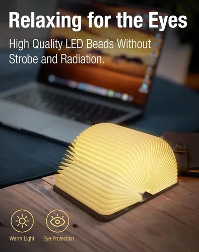 Miniatura 2 de Lámpara de madera para libros de 4.7 pulgadas, regalos para amantes de los libros, regalos de agradecimiento para profesores para mujeres, luz