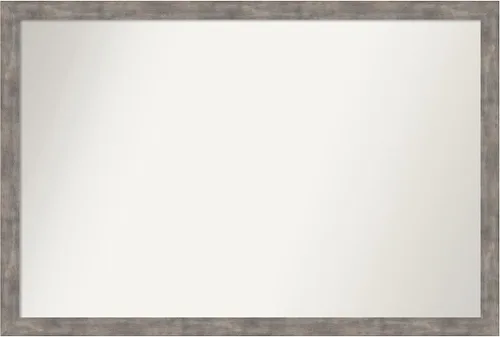 Miniatura 34 de Amanti Art Silver Bathroom Mirror for Over Sink, 24x49 Custom Made Marred Pewter Rectangle Vanity Mirror, Oversize Casual Wood Frame, Hangs Estaño