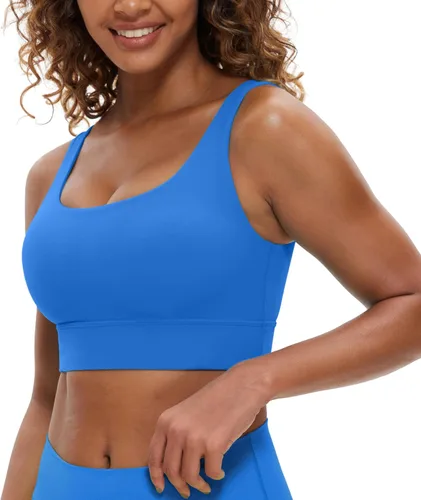 Miniatura 55 de CRZ YOGA Butterluxe - Brasier deportivo con espalda en U para mujer, cuello redondo, acolchado, de bajo impacto, para yoga, entrenamiento