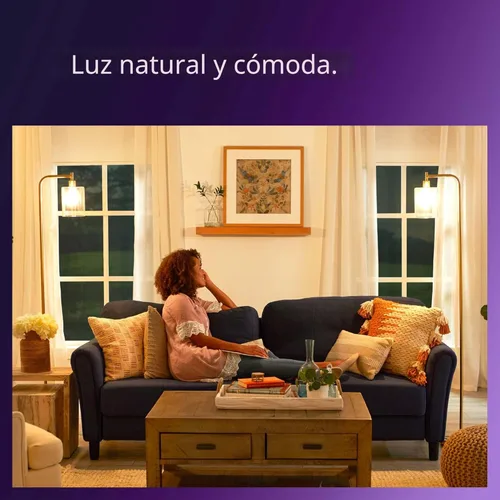 Miniatura 7 de PHILIPS Bombillas LED de 60 W A19, 4 unidades, ultra definición, blanco suave (2200 K), 800 lúmenes (8 W = 60 W), regulables, sin parpadeo, bombillas