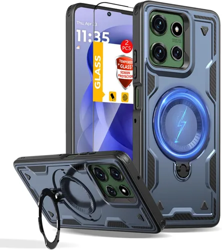 Miniatura 138 de Funda magnética para Google Pixel 9A compatible con cargador inalámbrico MagSafe, para Pixel 9A, funda de teléfono integrada de 360 °, con 2