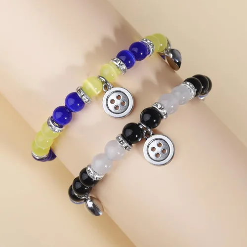 Miniatura 4 de Pulseras a juego para parejas, mejores amigos, pulseras de dijes de gatito araña, regalos de Navidad, joyería a juego de amistad, pulseras