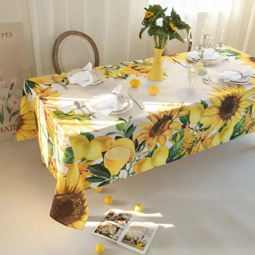 Miniatura 12 de Mantel Rectangular de Navidad de 60 x 102 Pulgadas - Cubierta de Mesa Rectangular Impermeable de Decoración Navideña Impresa para Nochevieja