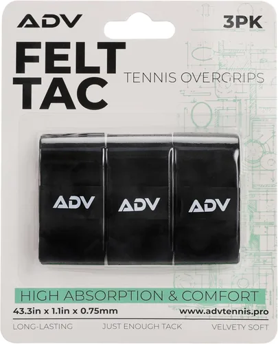 Miniatura 13 de ADV Dry - Cinta de agarre para raqueta de tenis, paquete de 12 y 30 unidades, cinta de agarre para raqueta de tenis FeltTac, cinta de agarre ultra