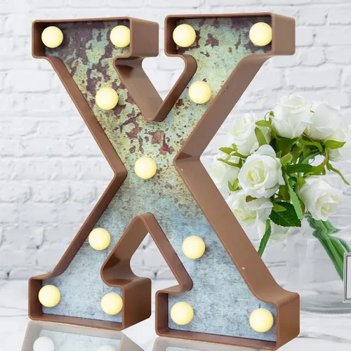 Miniatura 14 de Elnsivo - Letras con luces LED, efecto a hierro
