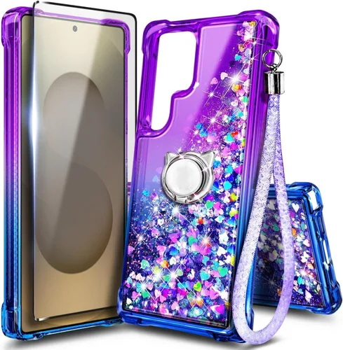 Miniatura 19 de NGB Diseñada para funda Samsung Galaxy Note 10+ (Plus), Rosa/Aguamarina Funda con Purpurina Líquida Brillante Linda para Mujeres Niñas Niños