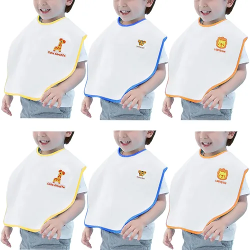 Miniatura 12 de Juego de baberos grandes para niños pequeños, ultra suaves y absorbentes, baberos para bebés para babear y alimentar