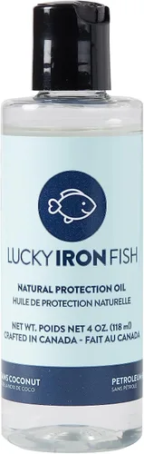 Lucky Iron Life ® Aceite de protección natural, 4 onzas, aplica a tu Lucky Iron Fish u hoja para mantener, proteger y prevenir el óxido, vegano,