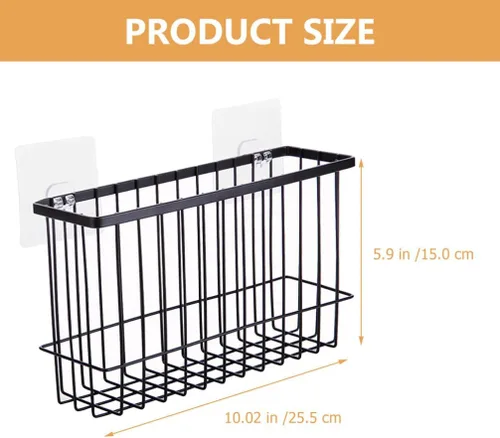 Miniatura 5 de Cabilock Cestas colgantes de alambre para almacenamiento de pared, cesta organizadora montada en la pared, cesta organizadora para baño, cocina