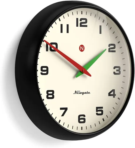 Miniatura 8 de NEWGATE® Superstore Reloj de pared Reloj de metal retro grande 16 pulgadas Acabado cromado Lente de vidrio convexo Pieza de diseño