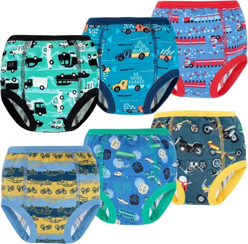 Miniatura 10 de MooMoo Baby Ropa interior de entrenamiento para niños y niñas, pantalones de entrenamiento absorbentes para niñas 2T-7T Azul (paquete de 8)