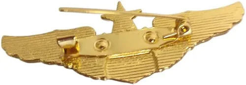 Miniatura 3 de Pin de las alas del aviador del metal, Pin de la etiqueta de la insignia del piloto del ala del oro del piloto