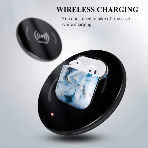 Miniatura 6 de Funda protectora rígida para Airpods con llavero, compatible con AirPods 21, para niñas, niños o adultos, duradera y a prueba de golpes