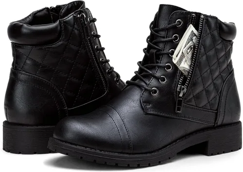 Miniatura 8 de Vepose - Botas de combate a la moda para mujer, altura al tobillo