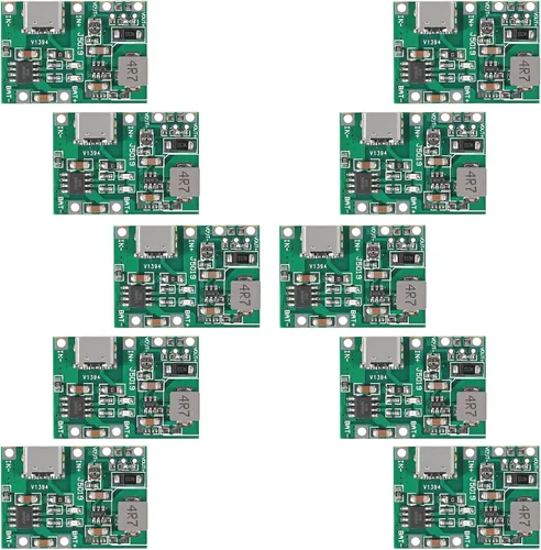 Miniatura 9 de AITRIP 6 unids 2A USB 18650 Li-ion cargador de batería de litio Boost 3.7V a 5V 9V 12V ajustable DC-DC Step Up Boost Módulo TP4056 DIY Kit piezas
