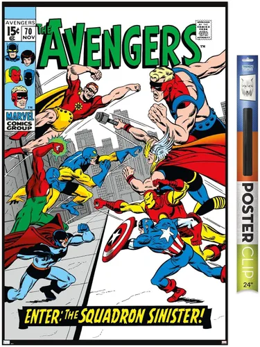 Miniatura 17 de Trends International Marvel Comics - Póster de pared de Avengers #70 Versión con marco de bronce