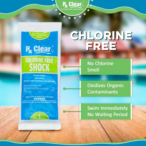 Miniatura 2 de Rx Clear Choque de piscina sin cloro Tratamiento oxidante sin cloro (MPS) Monopersulfato de potasio al 36.2% Gránulos de disolución rápida