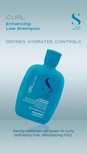 Miniatura 6 de Alfaparf Milano Semi Di Lino - Champú sin sulfatos para cabello ondulado y rizado, hidrata y nutre, reduce el encrespamiento, protege contra