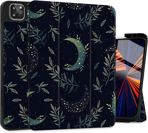 Miniatura 26 de Funda Tuiklol para iPad Pro de 12.9 pulgadas 2022 2021 2020 2018 6th / 5th / 4th / 3rd Gen Built in Pencil Holder Protective Stand Back Cover with