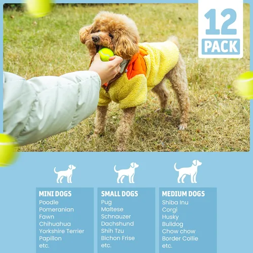 Miniatura 8 de 12 pelotas de tenis pequeñas para perros Juguetes de buscar de 2 pulgadas para tus cachorros más pequeños No abrasivos para bocas más pequeñas