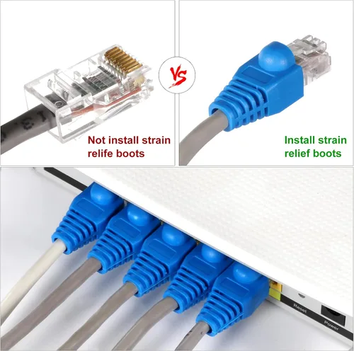 Miniatura 5 de Kit de Herramienta de Crimpado RJ45 Pass Thru Cat5 Cat5e Cat6 Herramienta de Crimpado RJ45 con 20 Conectores RJ45 Cat6 Pass Through, 20 Cubiertas, 1