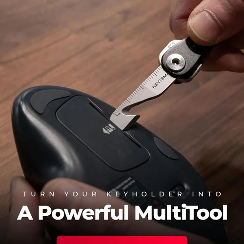 Miniatura 7 de KeySmart MultiTool - Herramienta multiusos 5 en 1 para llavero con abridor de cajas, regla, barra de palanca, destornillador Phillips y cabeza