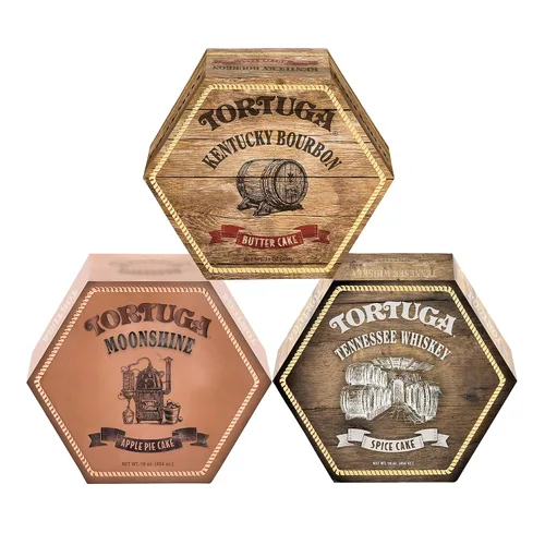 Miniatura 8 de TORTUGA Southern Trio Paquete de regalo – Whisky Tennessee, Borbon Kentucky y pastel de manzana Moonshine – Mini pasteles de 3 – 4 onzas – El regalo