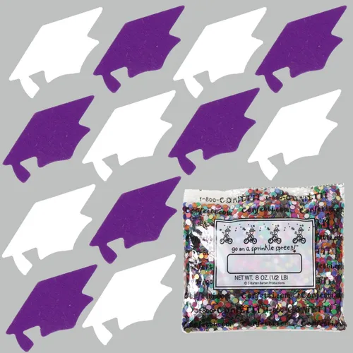 Miniatura 165 de Confetti Grad Cap Negro, Azul Marino Combo - 2 bolsas de media onza (1 oz)