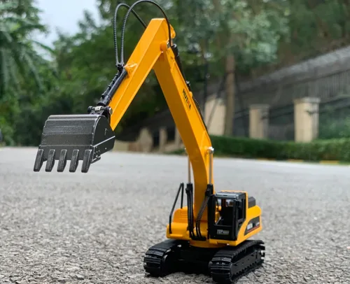 Miniatura 6 de Gemini&Genius Juguete de excavadora de largo alcance para niños, juguetes de excavadora de vehículos de construcción resistente, compartimento