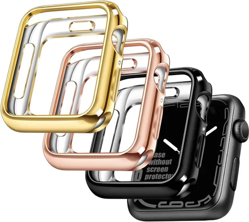 Miniatura 13 de top4cus - Funda ecológica protectora, de TPU suave y flexible, compatible con iWatch Series 5, Series 4, Series 3, Series 2 y Series 1 Dorado