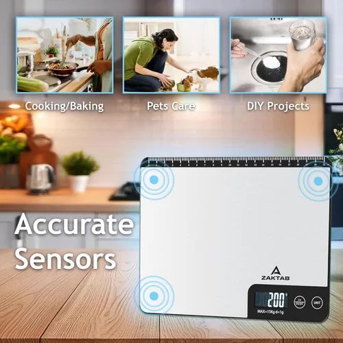 Miniatura 8 de Báscula inteligente de alimentos con aplicación, báscula digital de cocina, báscula para hornear, escala de calorías, calculadora nutricional
