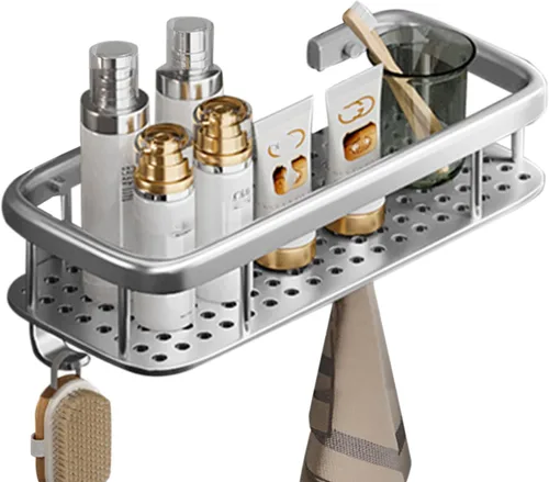 Miniatura 6 de Estante de ducha, estante de esquina de baño, cesta de ducha, estante de ducha, estante de baño, estantes de baño, estante de ducha montado