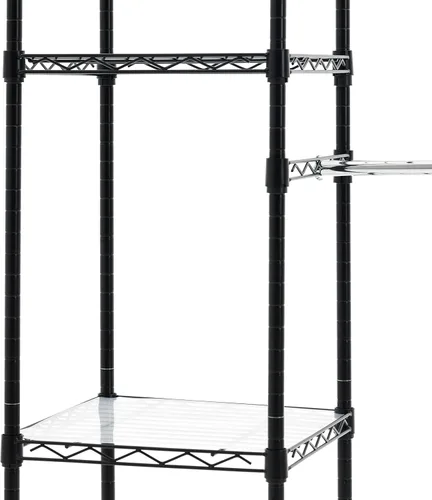Miniatura 4 de Amazon Basics Organizador de Armario Colgante de Metal Ajustable y Expandible con Estantes, 57-80''L x 14''W x 72''H, Negro
