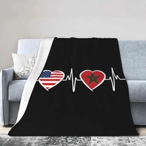 Miniatura 12 de Manta de franela cálida y ultrasuave con la bandera de Estados Unidos y Maryland, manta negra para todas las estaciones, decoración del hogar