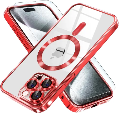 Miniatura 40 de Misea Funda magnética para iPhone 14 compatible con MagSafe [nunca amarillenta] [protección contra caídas de grado militar] protector completo