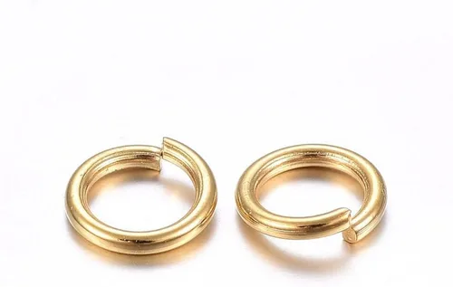 Miniatura 42 de HDSupplies 100 piezas - 4mm de argollas de acero inoxidable 304 de tono negro - Calibre 22 (espesor de 0.6mm)