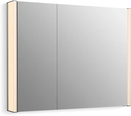Miniatura 14 de Kohler K-81144-SLE-DA1 Maxstow Botiquín con luz LED, puerta de espejo y estantes escalonados, marco rectangular, 17" x 24