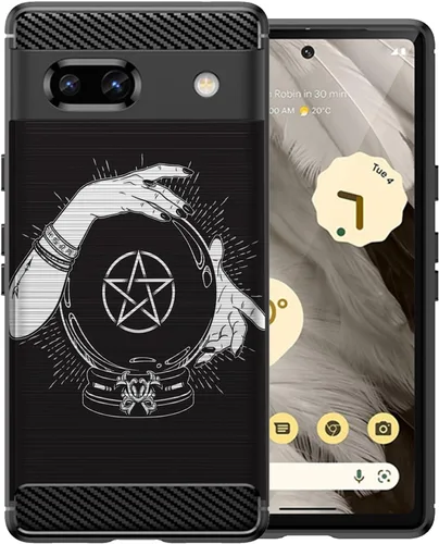 Miniatura 15 de CasesOnDeck Slim TPU Case Compatible with Google Pixel 7A (2023) / Pixel 7A Case [Flex Carbon] Cool Ultra Thin Slim Black TPU - Ouija Yes No