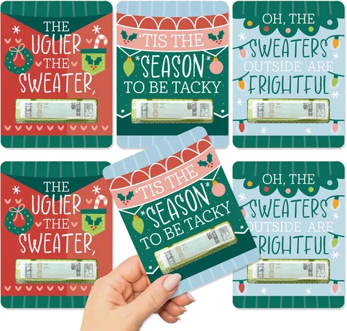 Miniatura 15 de Big Dot of Happiness Winter Wonderland - Juego de 6 tarjetas de dinero divertidas con diseño de copo de nieve para fiestas de vacaciones y boda