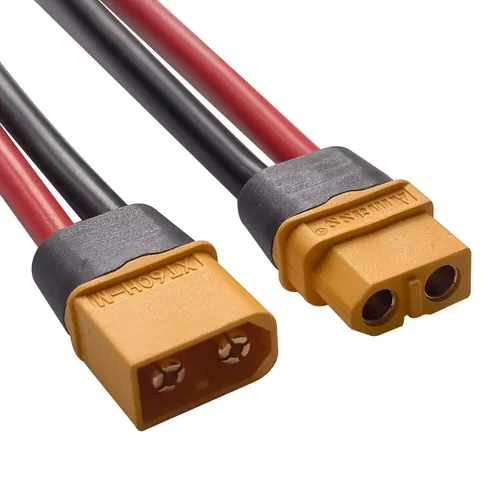 Miniatura 4 de XT60 Cable de extensión XT60 macho a XT60 hembra conector con cable 1M 12AWG compatible con panel solar RV estación de energía portátil generador