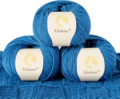 Miniatura 42 de 100% lana merino para tejer y ganchillo, hilo lujoso y suave de 6 cabos para tejer y crochet a mano, 1.76 oz/50 g, 127 yardas/116 metros