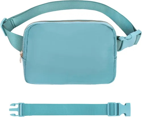 Miniatura 49 de VOROLO Riñonera para mujeres y hombres, bolsa cruzada, bolsa de cinturón con correa ajustable, Rosa, 5,6 pulg.