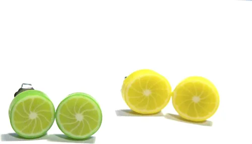 Miniatura 8 de Lemon and Lime Stud Earrings - Tiny Food Jewelry