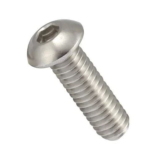 Miniatura 3 de Tornillos de Cabeza de Botón con Casquillo 1/4-20 x 1/2", Acero Inoxidable 18-8 (304), Acabado Brillante, Completamente Roscados, Hexagonal Allen