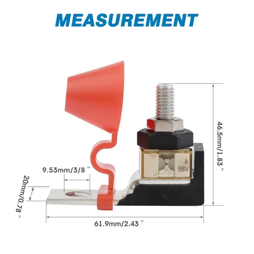 Miniatura 2 de Kit de Bloque de Fusibles de Batería HABF+Terminal de Bloque de Fusibles GLOSO para Múltiples Baterías, Vehículos de Ignición, Barco, Camión, RV